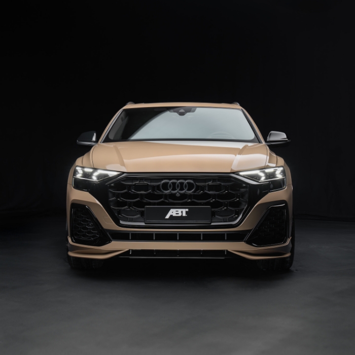 Front view of gold ABT-tuned Audi SUV